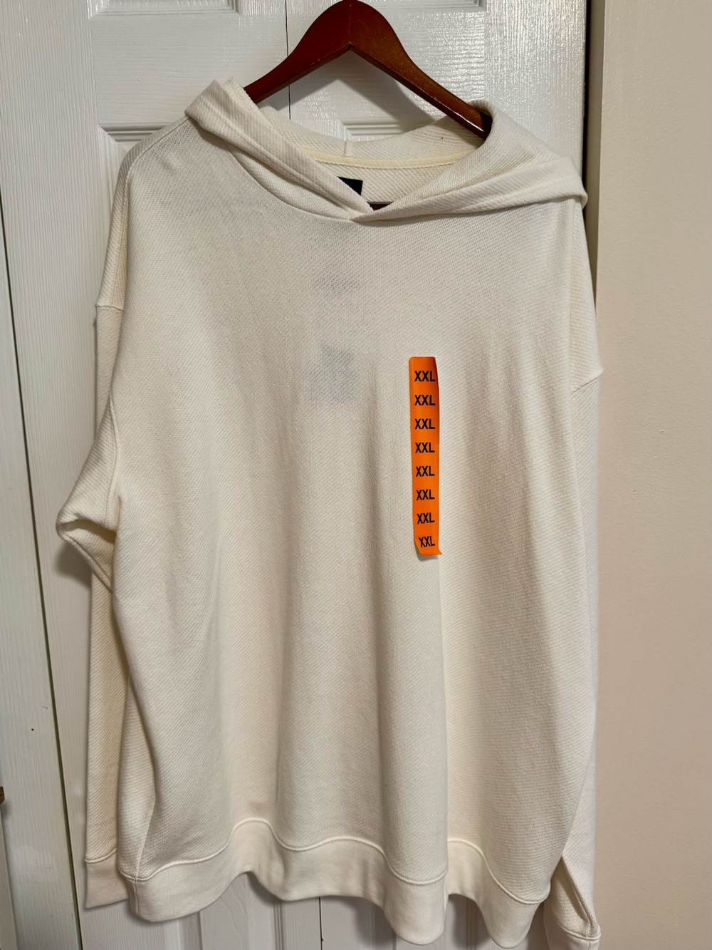 GAP Cream Long Sleeve Textured Hooded Pullover Size XXL - NEW